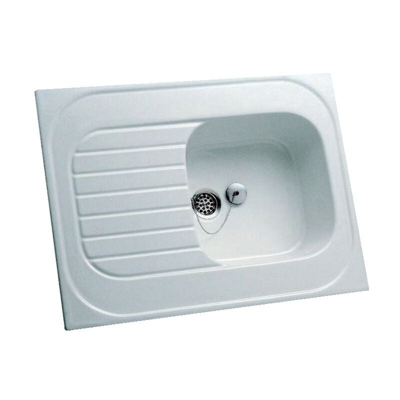 Geberit - Evier à poser réversible Redon 1cuve + égouttoir 100x60 blanc