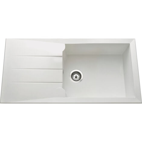 Evier ANCOSWING réversible à encastrer 1 grand cuve + 1 égouttoir - Anconetti - 1000x500 mm Blanc