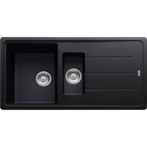 Évier Basis Fragranit BFG 651 - onyx - manuel - 970 x 500 x 200/100 mm (sous-meuble 60 cm) - Franke