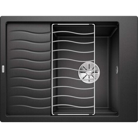 Evier Blanco Elon 45S Silgranit - Anthracite - Vidage : Manuel