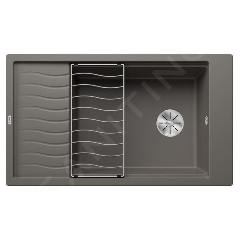 Blanco - Elon xl 8 - Évier en silgranit 860x500 mm, avec accessoires, InFino, gris 527255