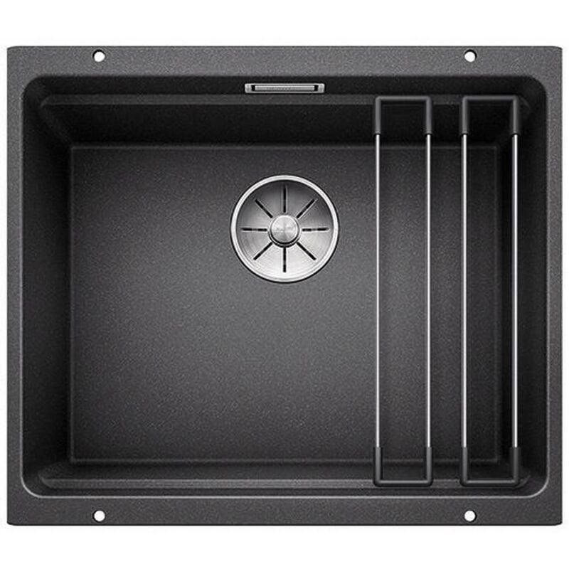 Blanco - Etagon 500 - Évier en silgranit, 53x46 cm, avec rails, noir 525887