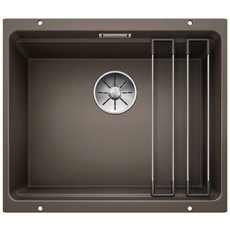Blanco - Etagon 500 - Évier en silgranit, 53x46 cm, avec rails, café 522236