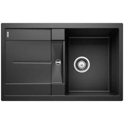 Evier Blanco Metra 45S Silgranit - NOIR - Vidage : Manuel