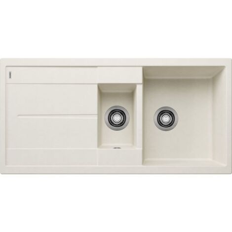 Evier Blanco Metra 6S Silgranit - BLANC SOFT - Vidage : Manuel