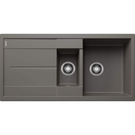 Evier Blanco Metra 6S Silgranit - GRIS VOLCAN - Vidage : Manuel