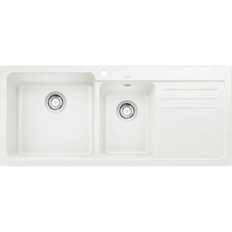 Evier Blanco Naya 8S Silgranit - 000000 - Egouttoir A droite