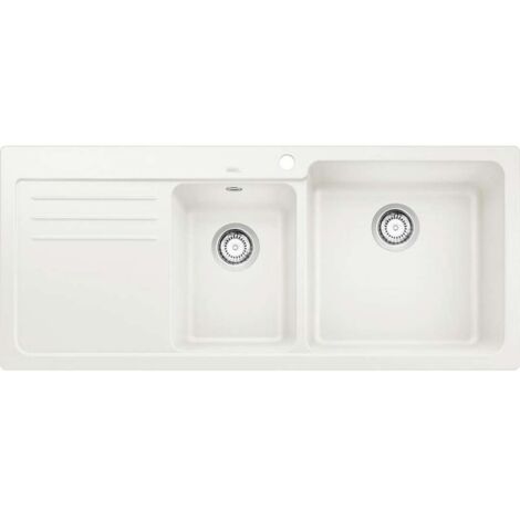 Evier Blanco Naya 8S Silgranit - 000000 - Egouttoir A gauche
