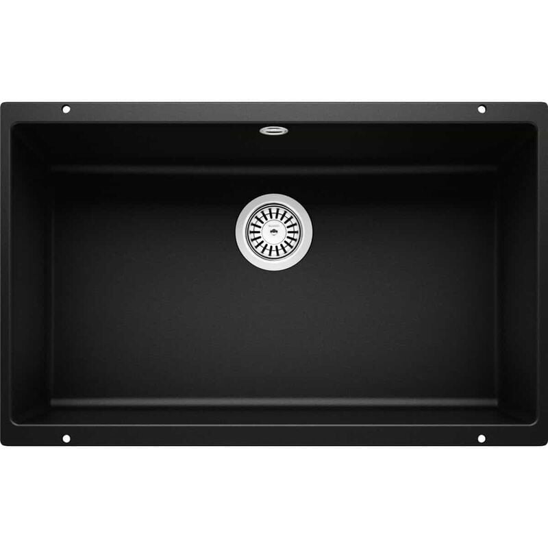 Blanco - Evier Rotan 700-U Noir Silgranit - Noir