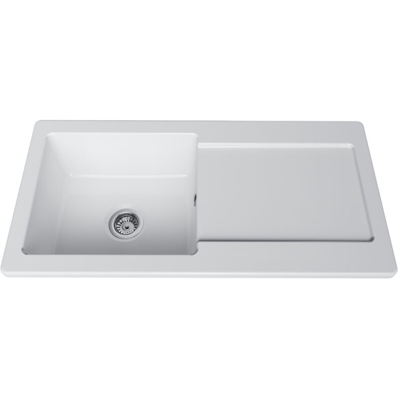 Vier céramique blanc brillant Vitra arkitekt 1 grand bac 1 égouttoir