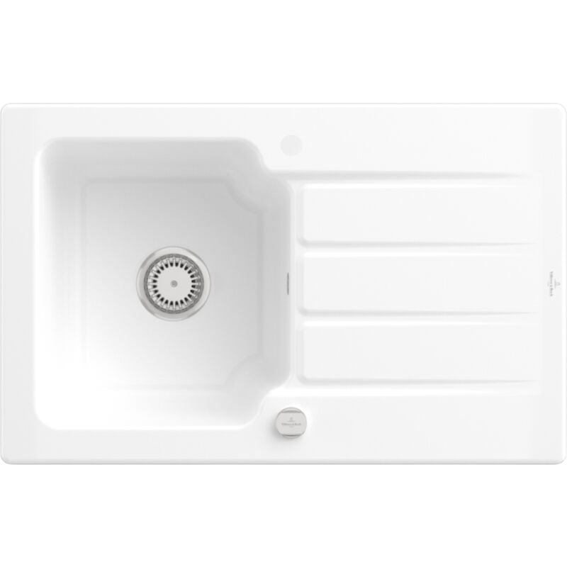 Villeroy&boch - Evier céramique architectura 45 blanc 1 bac 1 égouttoir