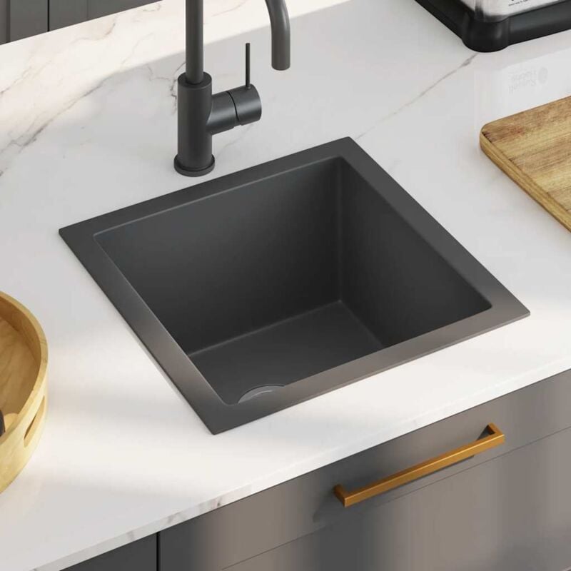 Maison Chic - Evier cuisine - Bac Vasque pour cuisine - fait main Noir Acier inoxydable Chic-970247