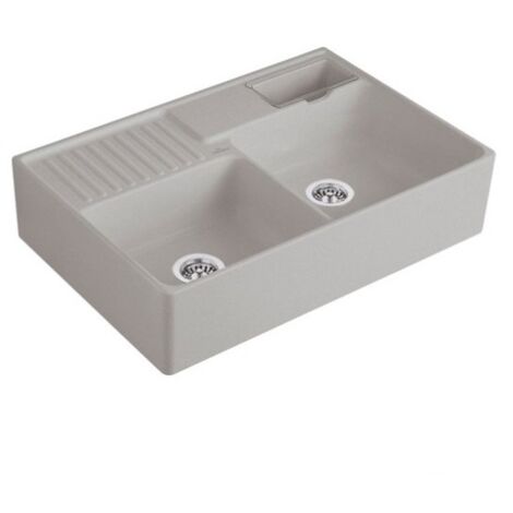 Evier cuisine VILLEROY ET BOCH Tradition Fossile CeramicPlus avec vidage manuel