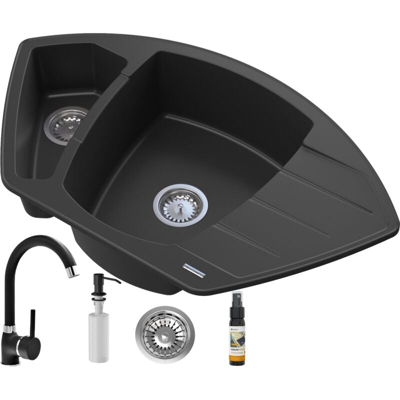 Granitan - vier d'angle en granit+boîtier+distributeur 7 couleurs