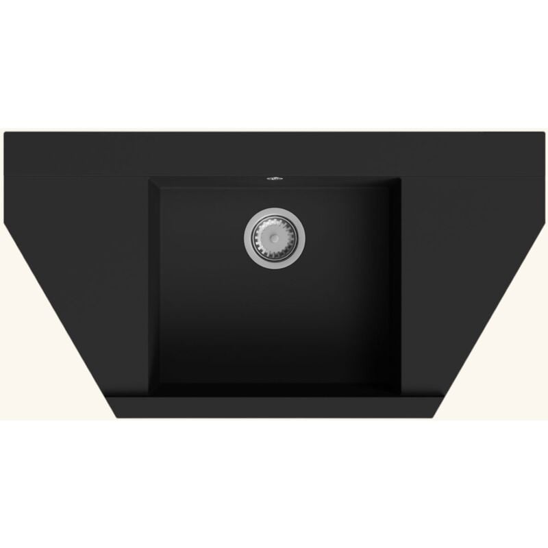 Kümbad - vier d'angle mylo granit noir 1 bac