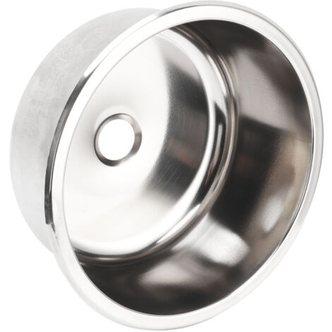 Évier de camping-car 304 inoxydable rond, 295x130mm, grande capacité résistant à la rouille pour yacht et motorhome
