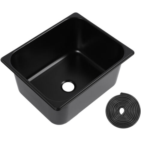 Évier de Camping-car carré en Acier Inoxydable 320, 320 X 260 X 150 Mm, Lavabo de Cuisine, Salle de Bains, avec Sortie de 40 Mm, pour Caravane, Camion de Nourriture, Camping-car,.