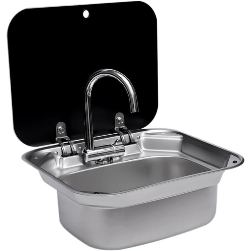 Gojoy - vier de camping-car, lavabo de camping, kit de lavabo avec robinet et tuyaux pour camping-cars, petites cuisines, bars, hôtels, cafés