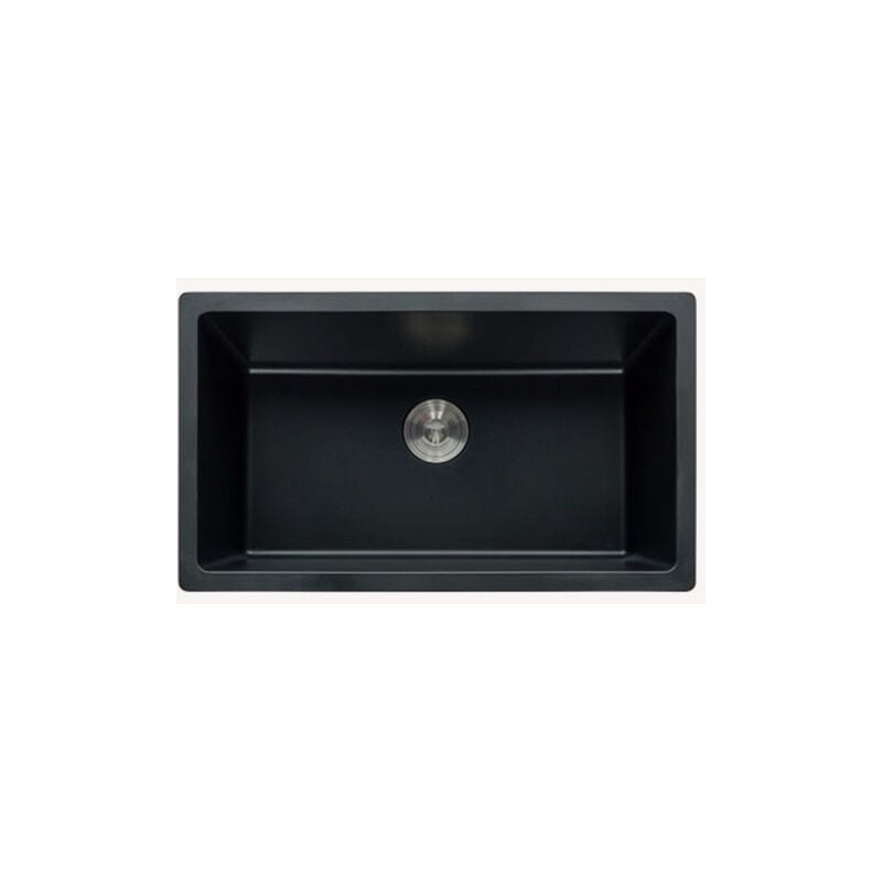 Kroos ® - Evier de cuisine 790 mm - granit noir mat - Arum