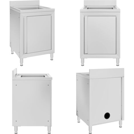 Évier de cuisine commercial 60x60x96 cm Acier inoxydable - armoire d'évier -  armoires d'évier - Home & Living