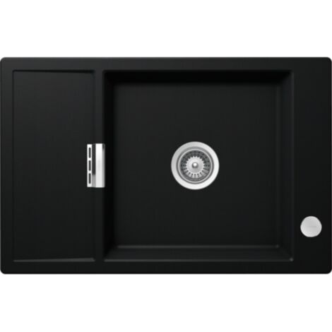 Évier de cuisine Cristadur Mono - 780 x 510 x 195 mm - sous-meuble 60 cm - Coloris Puro - Schock