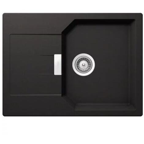 Évier de cuisine Cristalite Manhattan - 690 x 510 x 195 mm - sous-meuble 45 cm - Coloris Nero - Schock