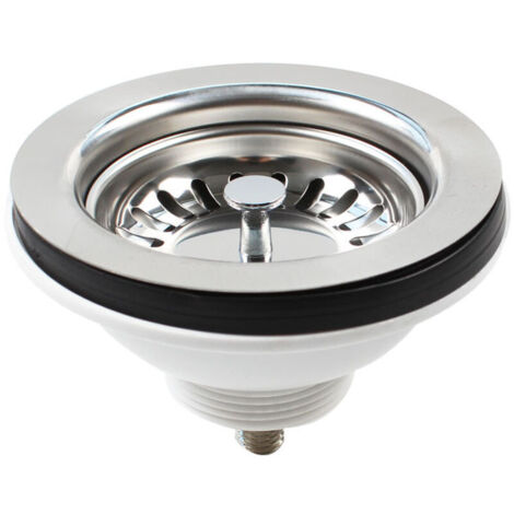 Évier de cuisine en acier inoxydable 304 - Longueur : 5,5 cm - 114 mm - Type de bol : bonde