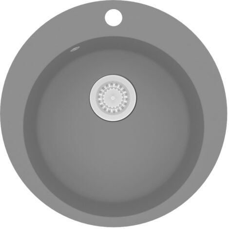 Évier de cuisine en granit Bac unique Rond Gris
