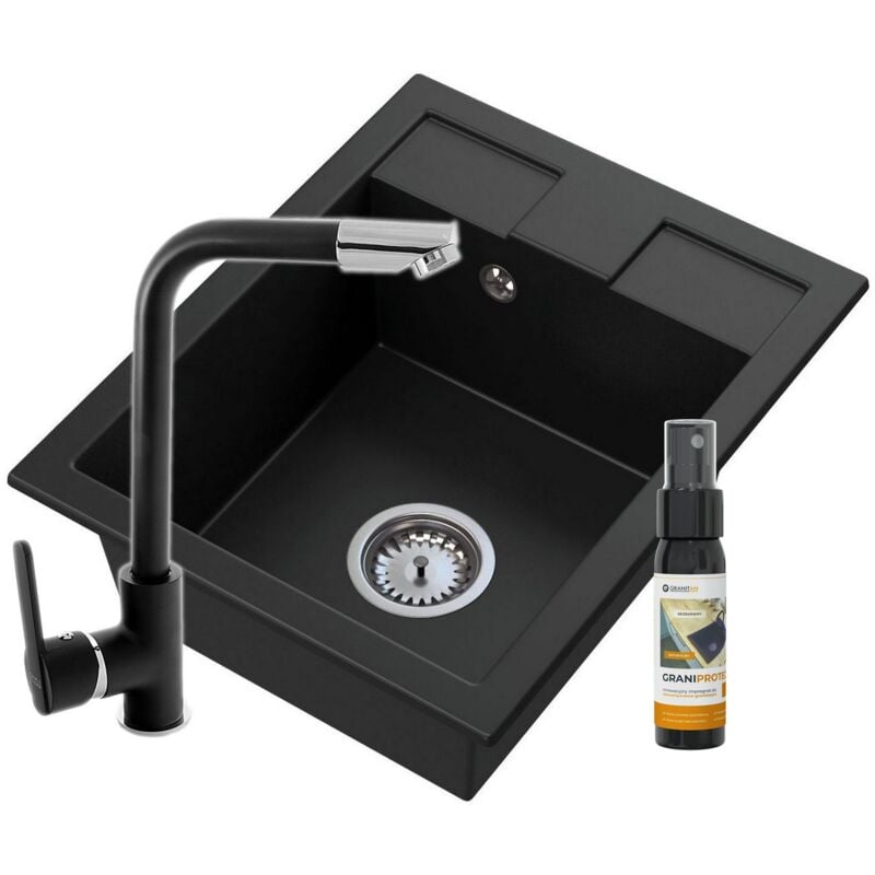 Granitan - vier de cuisine en granit robinet mitigeur en granit