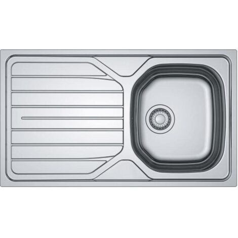 Évier de Cuisine Encastrable FRANKE Reno Lisse 860x500mm 1 Cuve et 1 Égouttoir Réversible - 871680