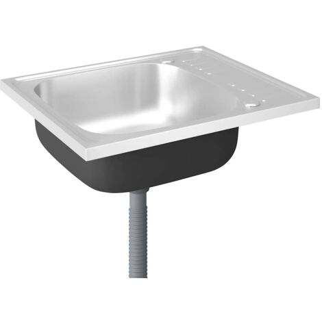Évier de cuisine, et égouttoir Bac Évier Équipement de Cuisine, Argenté 500x600x155 mm Inox OIB9592E