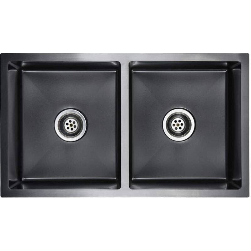 Vidaxl - vier de cuisine fait à la main Noir Acier inoxydable