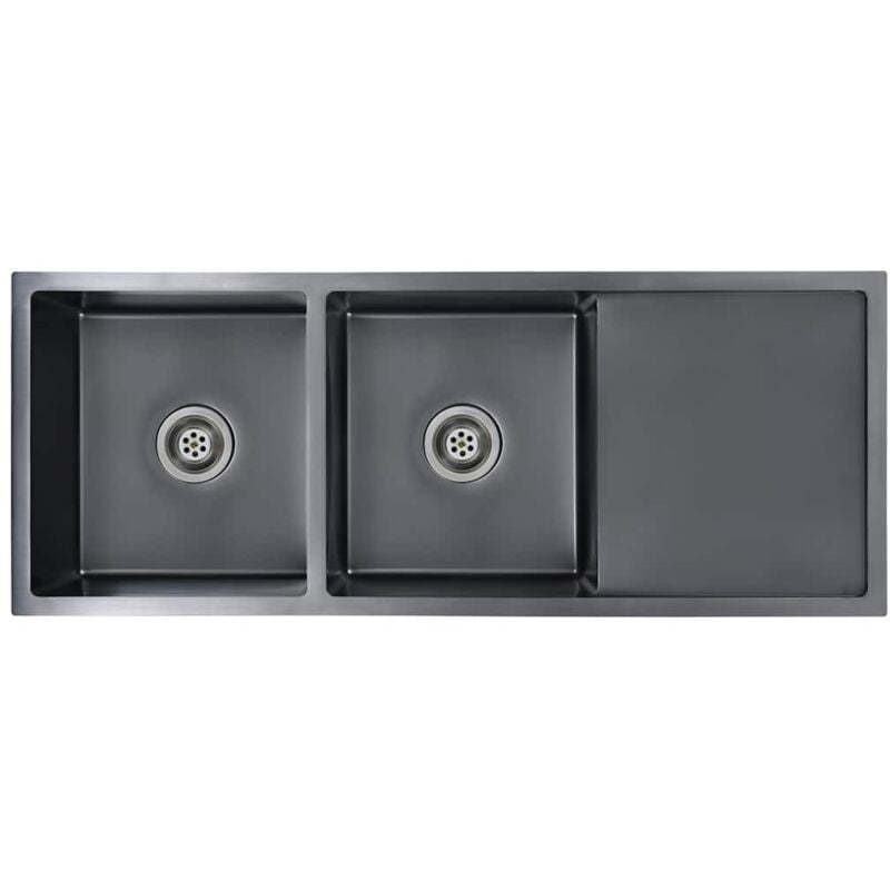 Vidaxl - vier de cuisine fait à la main Noir Acier inoxydable