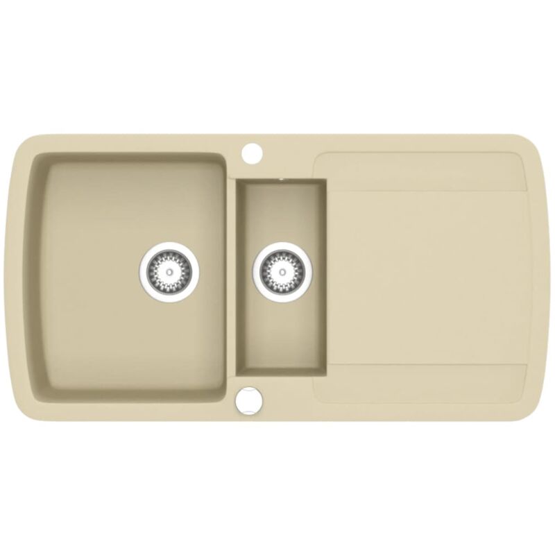 Évier de cuisine Granit Double lavabo Beige