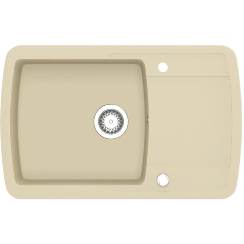 Vidaxl - vier de cuisine Granit Seul lavabo Beige