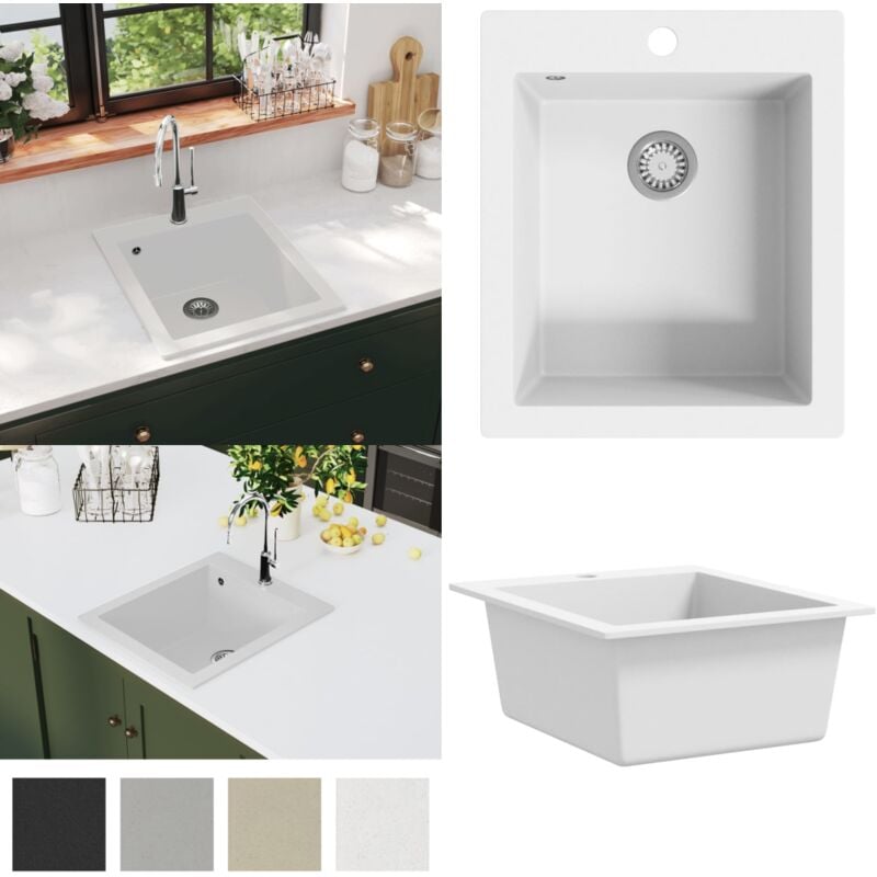 Évier de cuisine Granite Blanc crème - - Home & Living