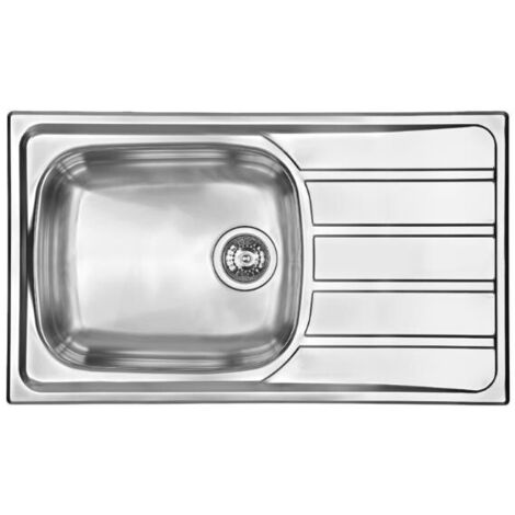 Évier de cuisine Inox mini-structure Montebello avec grand bac - L 860 x l 500 X P 160 mm - sous-meuble de 60 cm - Aquatop