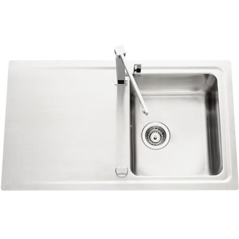 Évier de cuisine Inox mini-structure STROMBOLI - L 870 x l 510 x P 195 mm - sous-meuble de 50 cm