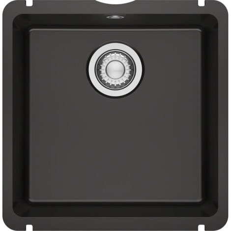 Évier de cuisine Kubus Fraceram KXK 110-41 anthracite mat - 445 x 454 mm - sous-meuble 50 cm - vidage manuel - Franke