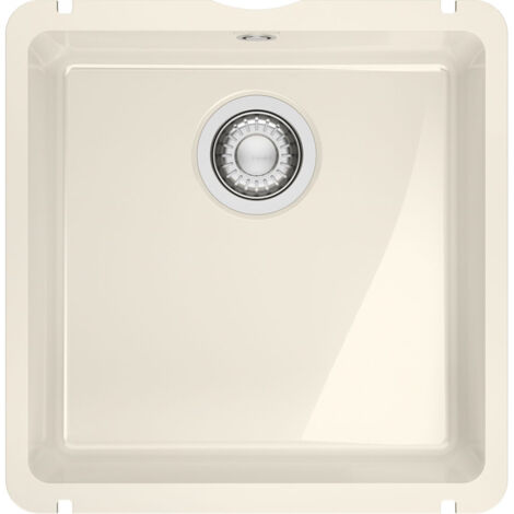 Évier de cuisine Kubus Fraceram KXK 110-41 vanilla - 445 x 454 mm - sous-meuble 50 cm - vidage manuel - Franke