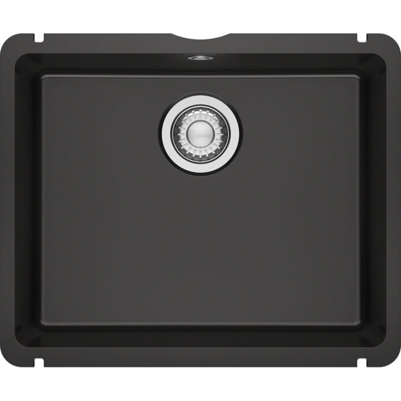 Vier de cuisine Kubus Fraceram kxk 110-51 anthracite - 545 x 454 mm - sous-meuble 60 cm - vidage manuel Franke