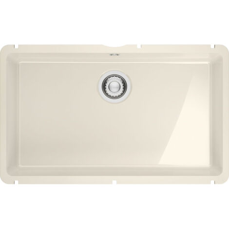 Évier de cuisine Kubus Fraceram KXK 110-71 vanilla - 745 x 454 mm - sous-meuble 80 cm - vidage manuel - Franke