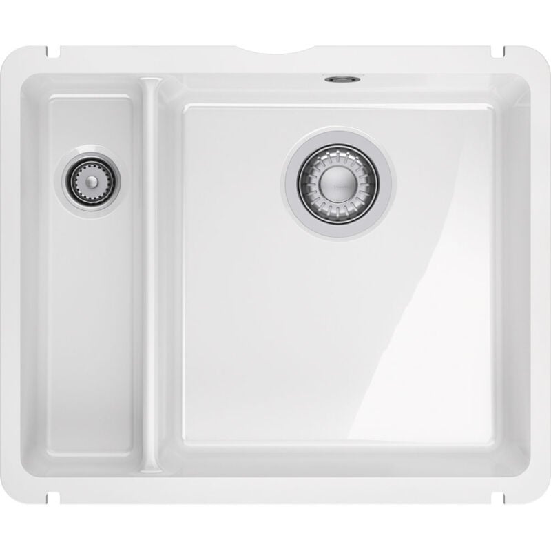 Vier de cuisine Kubus Fraceram kxk 160-37-12 blanc - 545 x 454 mm - sous-meuble 60 cm - vidage manuel Franke