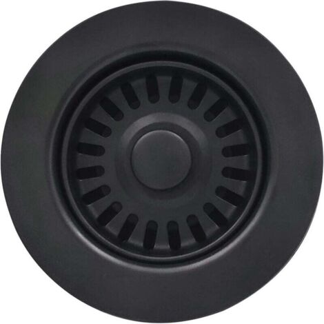 Évier de cuisine noir avec filtre panier et couvercle filtre de vidange de cuisine pour évier de cuisine en granit / argile r