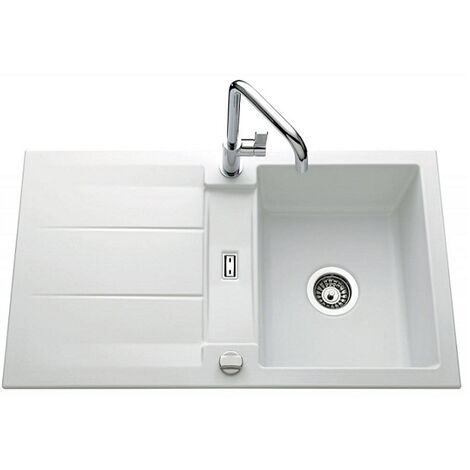 Évier de cuisine polaris mat GENEA - L 870 x l 510 x P 220 mm - sous-meuble 60 cm - Aquatop