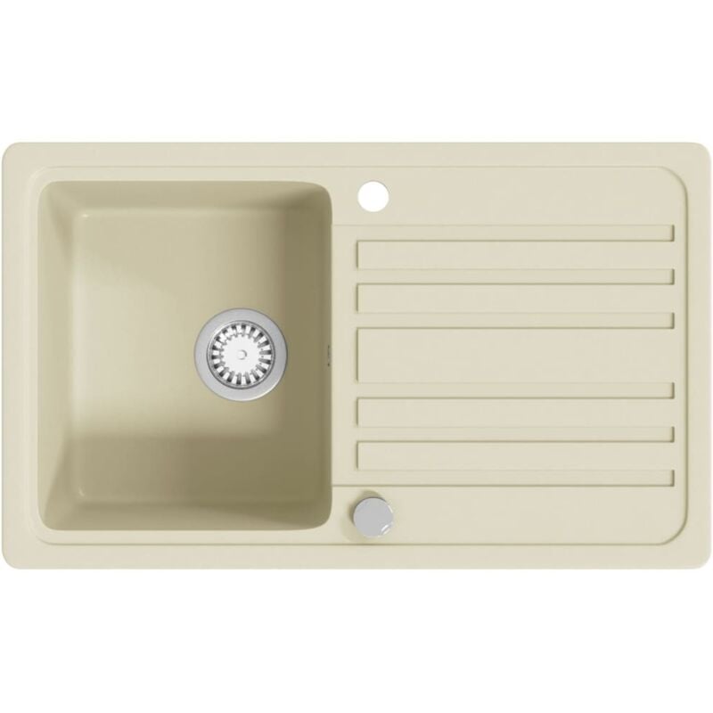 Vidaxl - vier de cuisine Granit Seul lavabo Beige