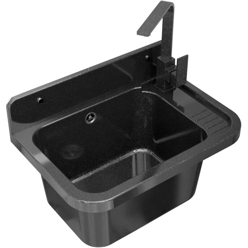 Granitan - vier de ferme noir buanderie garage chaufferie robinet droit Paron