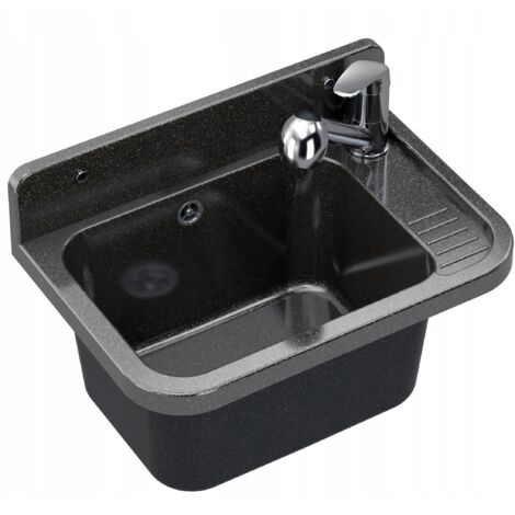ÉVIER DE FERME NOIR DE CHAMBRE ROBINET DE BUANDERIE GARAGE BEC EXTRACTIBLE PARON
