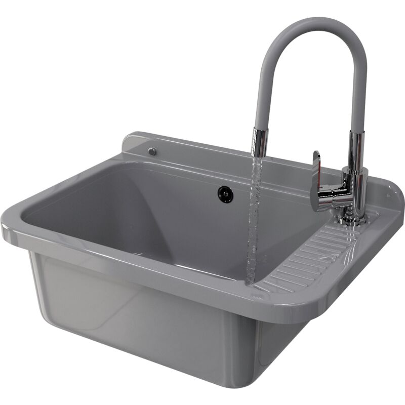 Evier de ferme technique gris bol de travail negra grand ensemble de robinetterie 85059067