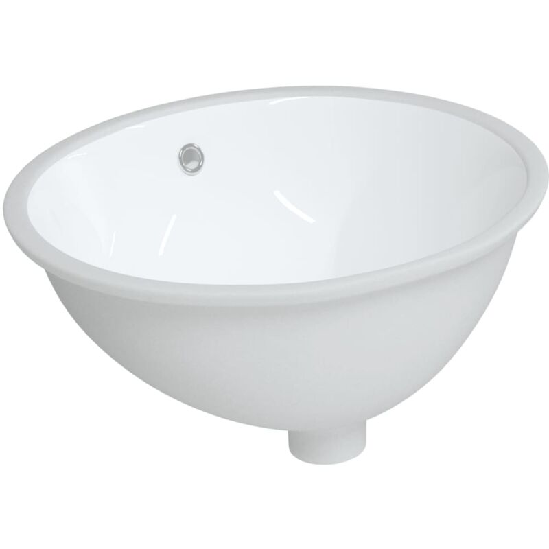 Vidaxl - vier de salle de bain blanc 49x40,5x21 cm ovale céramique